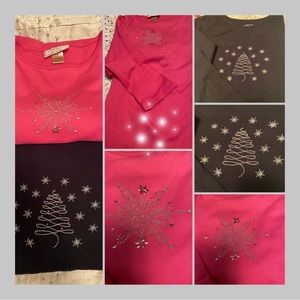 Holiday - long sleeve knit pullover tops *Bundle price. 2 tops for $28.00